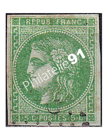 Timbre Classique n° 42B non dentelé oblitéré, timbres France