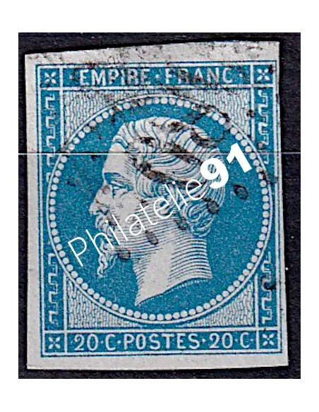 Timbre de France n° 14B - Second Empire - Napoléon III - oblitéré