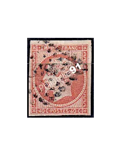 Timbre de France n° 16 - Second Empire - Napoléon III - oblitéré