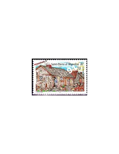 Timbre de St Pierre et Miquelon n° 644, La Saline, collection Dom-Tom