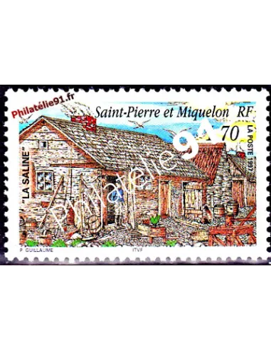 Timbre de St Pierre et Miquelon n° 644, La Saline, collection Dom-Tom