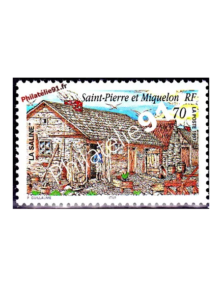 Timbre de St Pierre et Miquelon n° 644, La Saline, collection Dom-Tom