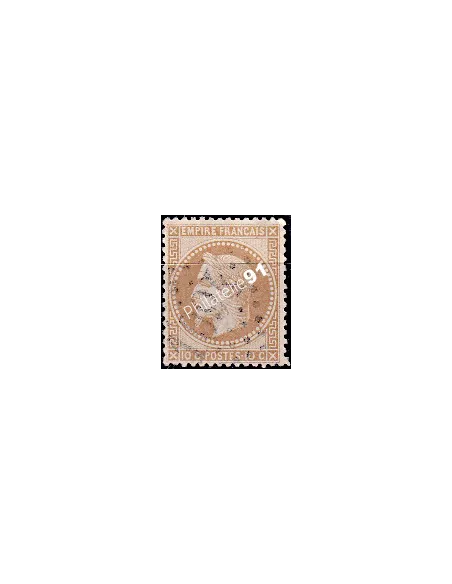 Timbre de France n° 28B  Napoléon III lauré  oblitéré