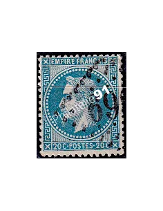 Timbre de France n° 29B - Napoléon III lauré - oblitéré