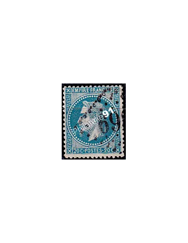 Timbre de France n° 29B - Napoléon III lauré - oblitéré