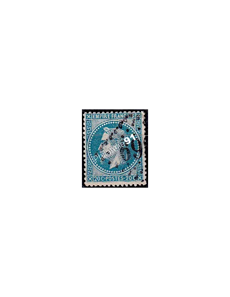 Timbre de France n° 29B - Napoléon III lauré - oblitéré