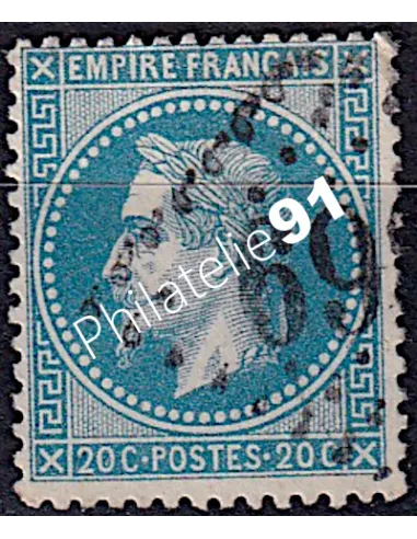 Timbre de France n° 29B - Napoléon III lauré - oblitéré