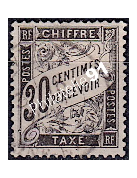 Timbre Taxe n° 18 oblitéré, collection timbres France