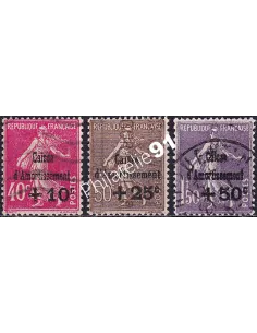 Timbres n° 266 à 268 oblitérés, collection timbres France