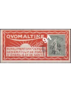 n° 130 oblitéré sur porte-timbre publicitaire, timbres France