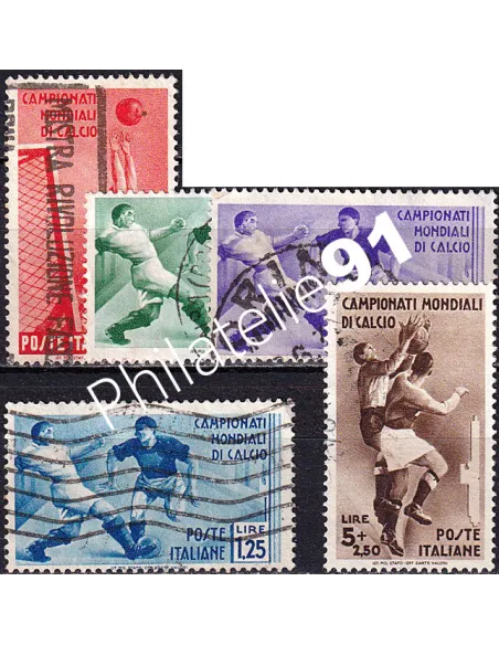 Italie, n° 339 à 343 oblitérés, collection timbres Europe