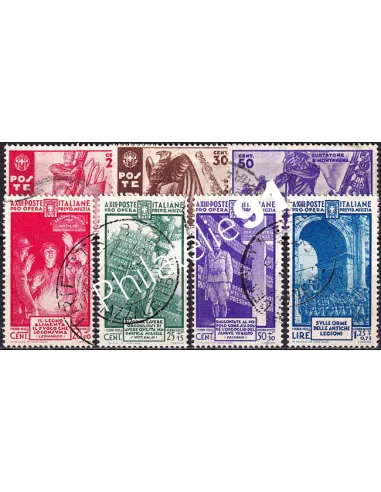 Italie, n° 357 à 263 oblitérés, 2 séries, collection timbres Europe