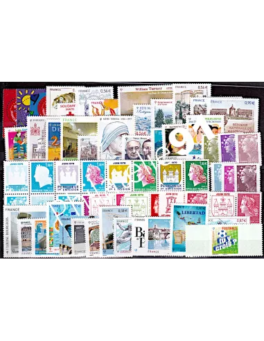 Année complète de timbres de France 2010 - Neuve**