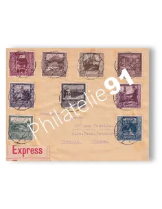 Autriche, n° 304 à 312 sur enveloppe pour la France, lettres Europe