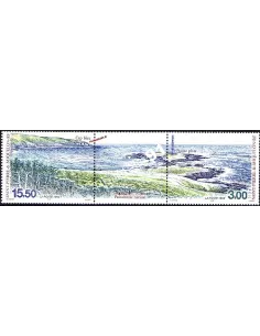 Timbres de Saint-Pierre et Miquelon n° 681-682, phare, timbres Dom-Tom