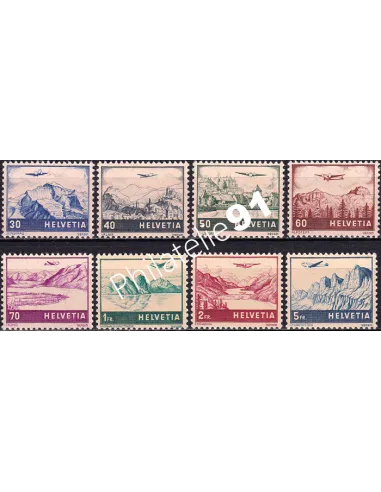 Suisse, PA n° 27 à 34 charnière, collection timbres Europe