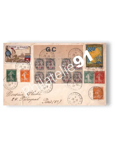 Enveloppe de la Foire de Paris en Recommandé, lettre France
