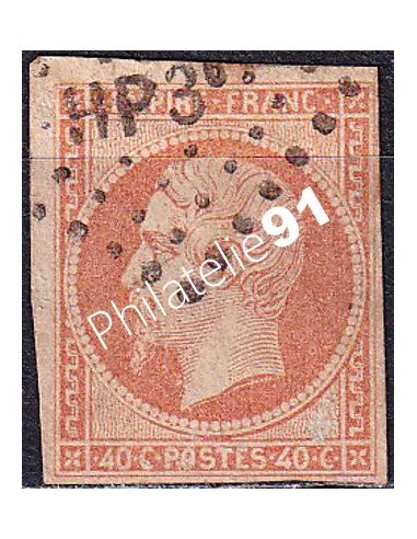 Timbre Classique n° 16a non dentelé oblitéré, timbres France