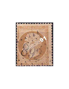 Timbre Classique n° 21 oblitéré, Filet absent en haut, timbres France