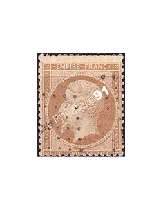 Timbre Classique n° 21 oblitéré, oblitération ancre, timbres France