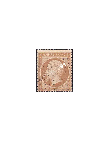 Timbre Classique n° 21 oblitéré, oblitération ancre, timbres France