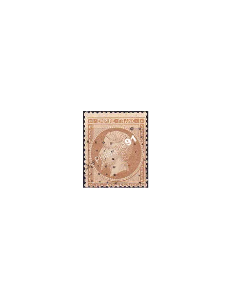Timbre Classique n° 21 oblitéré, oblitération ancre, timbres France