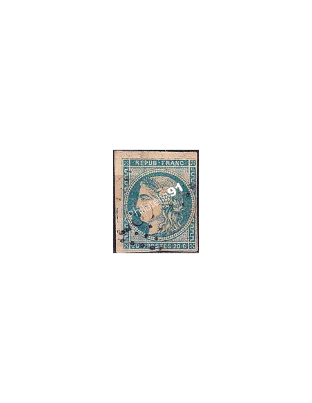 Timbre Classique n° 45A non dentelé oblitéré, timbres France