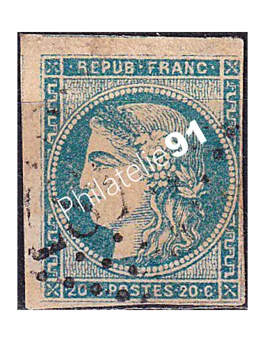 Timbre Classique n° 45A non dentelé oblitéré, timbres France