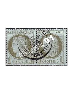 Timbre Classique n° 50 oblitéré, paire, collection timbres France
