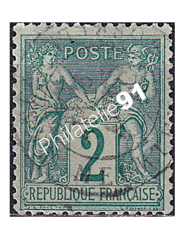 Timbre Classique n° 62 oblitéré, timbre signé, timbres France