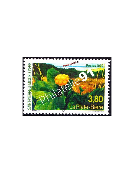 Timbre de Saint Pierre et Miquelon n° 688, flore, collection Dom-Tom