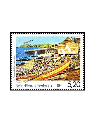 Timbre de Saint Pierre et Miquelon n° 687, Art, collection Dom-Tom