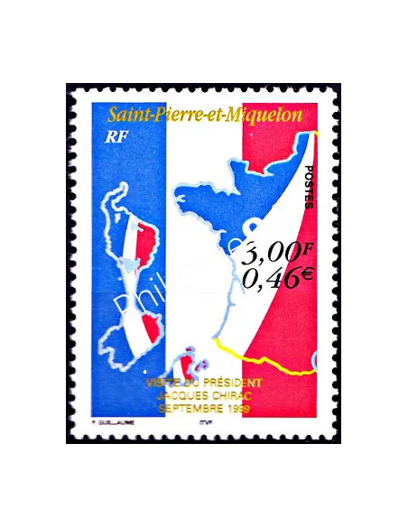 Timbre de Saint Pierre et Miquelon n° 703, collection timbres Dom-Tom