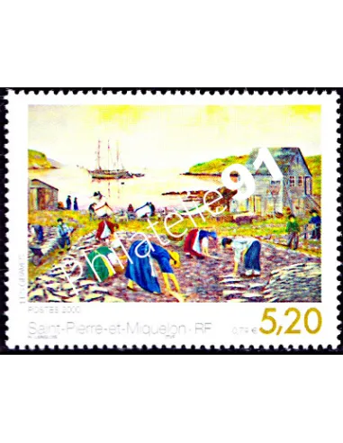 Timbre de Saint Pierre et Miquelon n° 709, Art, collection Dom-Tom