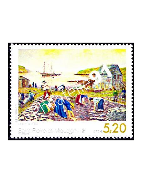 Timbre de Saint Pierre et Miquelon n° 709, Art, collection Dom-Tom