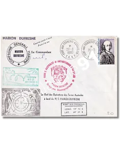 TAAF, n° 83 oblitéré sur enveloppe, Lettres Dom-Tom