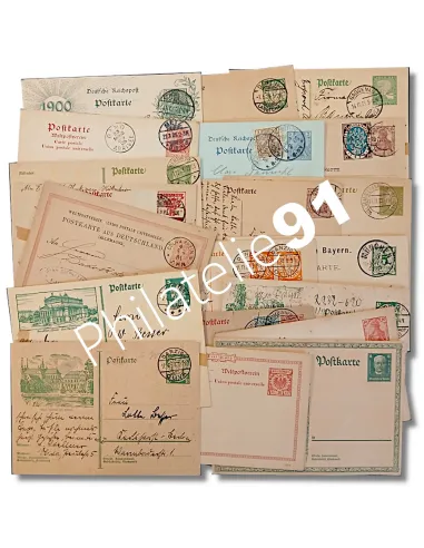 Lot de 20 entiers d'Allemagne, lettres Europe