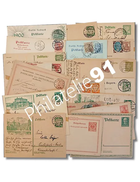 Lot de 20 entiers d'Allemagne, lettres Europe