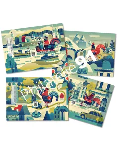 #NFTimbre 5, série de 4 blocs, 1er jour, timbres de France