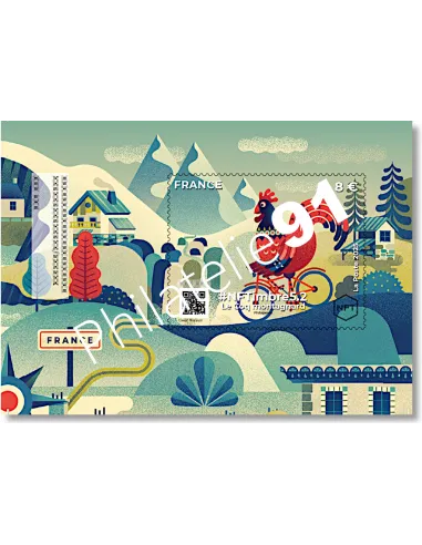 Pack Coqs français#NFTimbre 5, 1er jour, timbres de France