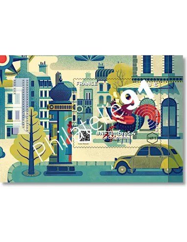 Pack Coqs français#NFTimbre 5, 1er jour, timbres de France