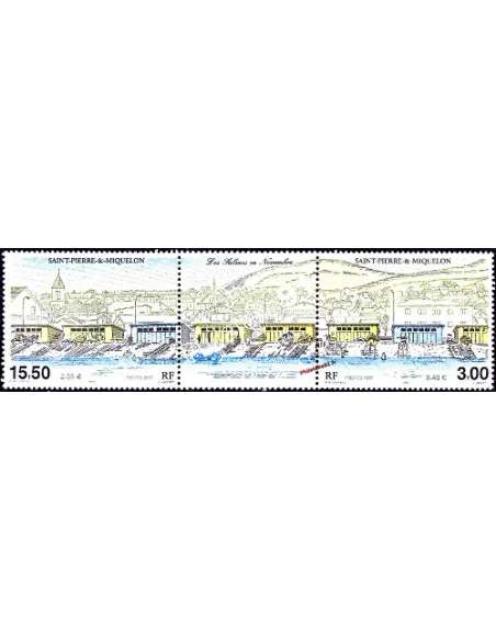 Timbres de Saint Pierre et Miquelon n° 724 à 725,  collection Dom-Tom