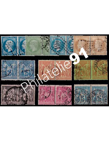 Lot de timbres Classiques en paire, Timbres France