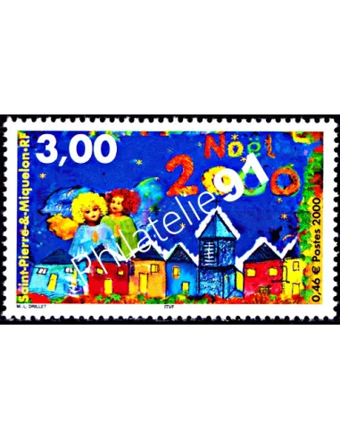 Timbre de Saint Pierre et Miquelon n° 726, Noël,  collection Dom-Tom