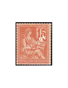 Timbre n° 117 sur bristol, Type Mouchon, Collection timbres France