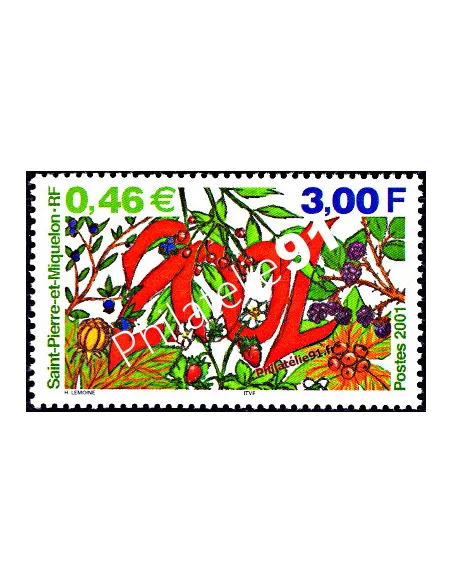 Timbre de Saint Pierre et Miquelon n° 737, 2001,  collection Dom-Tom
