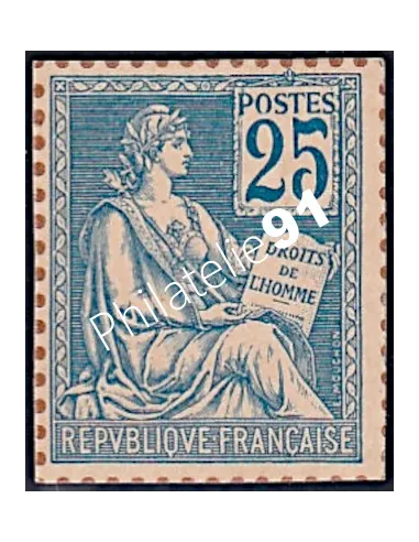 Timbre n° 118 sur bristol, Type Mouchon, Collection timbres France