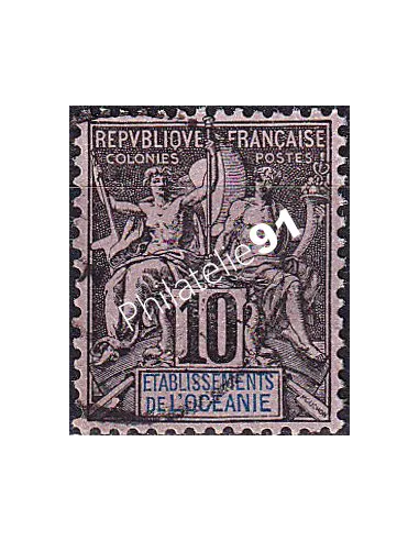 Océanie, n° 5 oblitéré, collection timbres des colonies françaises