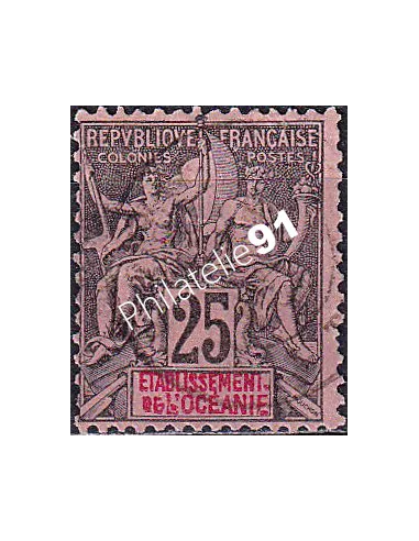 Océanie, n° 8 oblitéré, collection timbres des colonies françaises