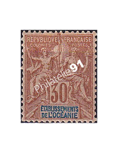 Océanie, n° 9 charnière, collection timbres des colonies françaises